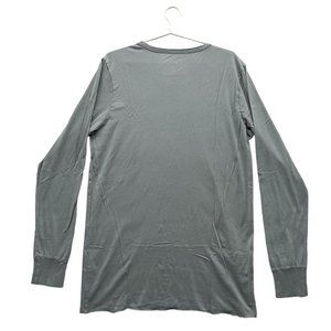 PAVVEL Long Sleeve Cotton Supima Beach T-Shirt In Spruce Size XL - 0048